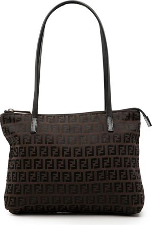 Fendi Pre-owned Womens Zucchino Canvas Tote - Dark Brown Textile - One Size