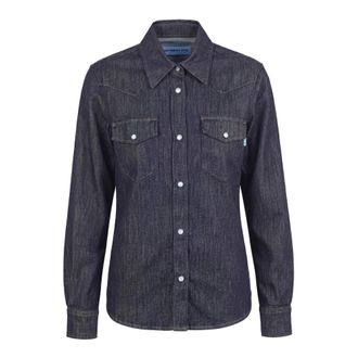 Department Five Denim Shirts, female, Blue, Size: XS Camicia Texana Slim