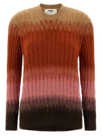 Fendi Multicolor Wool Womens Cardigan