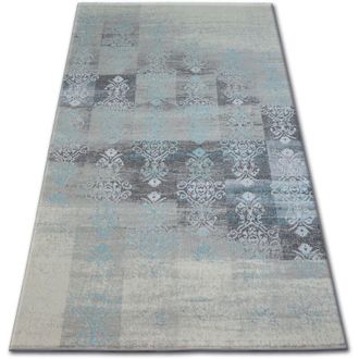 RugsX Rugsx - Alfombra Acr&iacute;lica Patara 0146 Color Blanco Arena/turquesa Grey 80x150 Cm