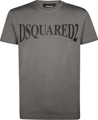 Dsquared2 DSquared2 Unisex Panoramisch Logo Cool Fit T-shirt voor volwassenen (Grijs)