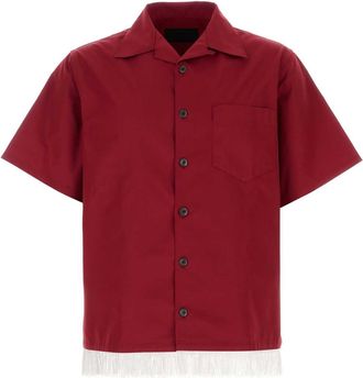 Prada Tiziano Red Poplin Shirt