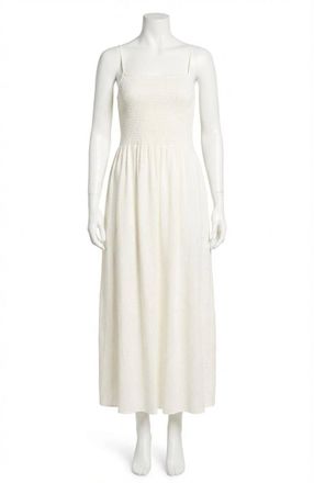 Z Supply Bayside Linen Maxi Dress In White