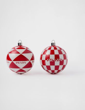 Prada Glass Christmas ornament set