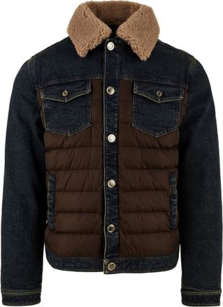 Moorer Mondor-Fur Bruine Jas voor Heren - Heren - Spijkerjassen - Bruin - L - Denim - Jassen