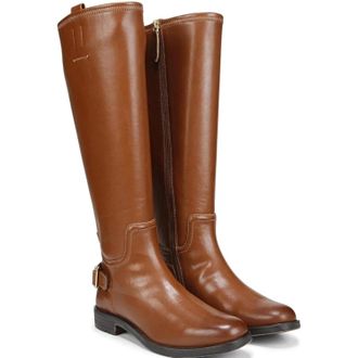 Franco Sarto Womens Franco Sarto Merina Brown Faux Leather Knee High Riding Boots RHS7248