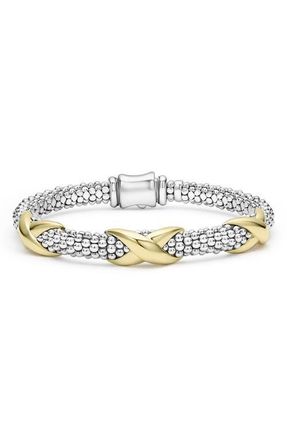 Lagos Embrace Station Bracelet in Silver/Gold at Nordstrom, Size 7.5