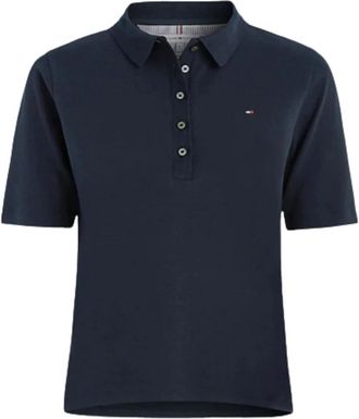 Tommy Hilfiger 1985 Reg Piqu&eacute; Polo Shirt - Dames - Polos - Blauw - L - Katoen - Tops
