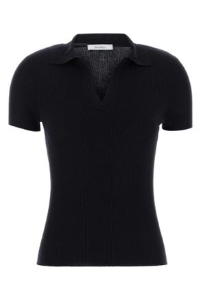 Max Mara Midnight Blue Wool Albero Polo Shirt