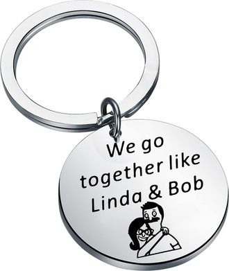 Generic Burgers Inspired Gift Couple Keychian Set Youre the Linda to my Bob Valentines Day Gift (Wegotogether L-B Keychain)