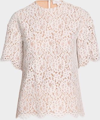 Michael Kors Lace Oversized Crewneck T-Shirt