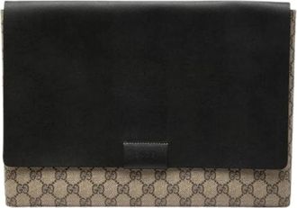 Gucci Pre-owned Clutch - Dames - Vintage Clutch - Beige - ONE Size - Leer - Vintage