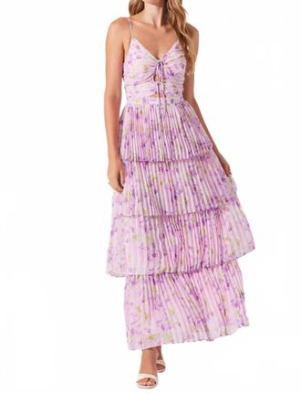 Astr Daytona Maxi Dress In Lilac Floral