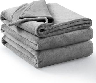 OEM Manta De Sof&aacute; De Forro Polar De 150 X 210 Cm, Color Gris, Para Cama Grande, 210 X 150 Cm, Franela, Suave Y C&aacute;lida, Para 2 Personas