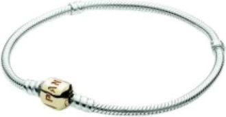 Pandora Elegant zilveren armband met gouden accenten - Dames - Armbanden - Grijs - ONE Size - Accessoires