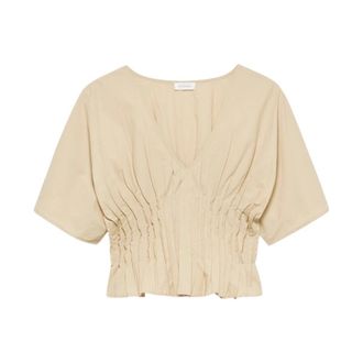 Alchemist Pien Top - Dames - Blouses - Beige - L - Katoen - Overhemden