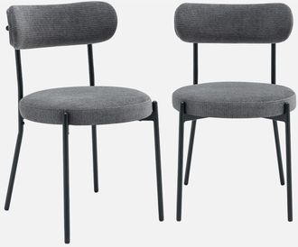 Sweeek Silla De Metal Y Tela Simple, Set De 2