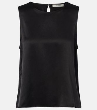 Asceno Sofia silk charmeuse tank top