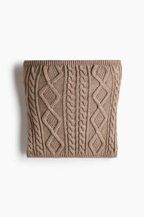 H&M Cable-knit Tube Top in Taupe at Nordstrom, Size Xx-Large