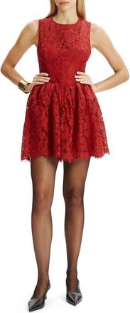 Bardot Luisa Lace Minidress in Burgundy at Nordstrom, Size 12