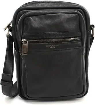 Saint Laurent Black Leather Shoulder Bag (Pre-Owned)