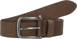 Stefano Lauran Accessoires, Heren, Grijs, 95 CM, Leer, Riem