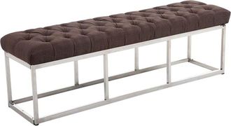 Clp Clp - Taburete Pie De Cama Amun En Tela Marr&oacute;n 150 Cm