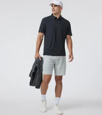 Vuori Clothing Strato Tech Polo | Charcoal Heather | XS, Size Extra Small