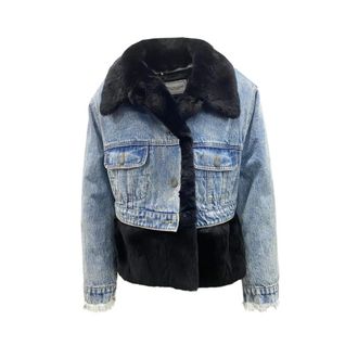 Forte Couture Fur Lining Denim Jacket - Dames - Spijkerjassen - Blauw - S - Denim - Jassen