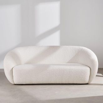 Maisons du monde Sof&aacute; de 3 plazas de borreguito crudo