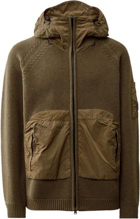 C.P. Company Capuchon Volledige Rits Gebreid - Heren - Vesten - Beige - XL - Truien & Vesten