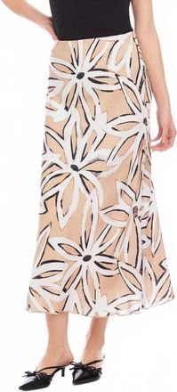 Fifteen Twenty Eva Bias Ankle Skirt In Starflower Woven