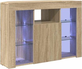vidaXL Corner LED TV Cabinet Wall-mounted Sonoma Oak 102 x 40 x 68 cm vidaXL