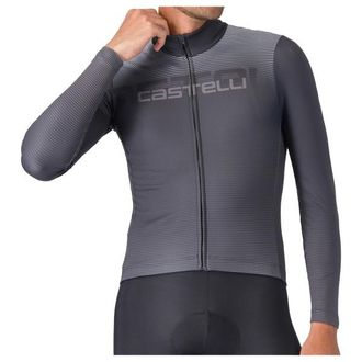 Castelli Apice Thermal Jersey Velotrikot f&uuml;r Herren | grau