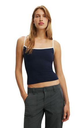 Cotton On Womens Hold Me Cami in Total Eclipse White Bind at Nordstrom, Size Xx-Small