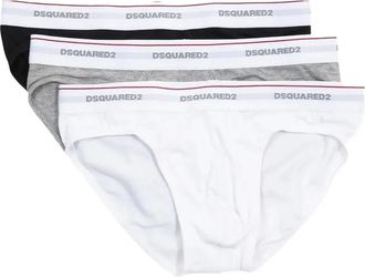 Dsquared2 Drie slips met logoband - Wit