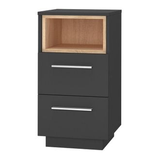 Vicco Mesa De Noche Beatrice, Antracita, 36 X 68 Cm Vicco