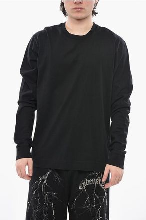 Givenchy Cotton Crewneck T-Shirt with Embroidered Logo size M