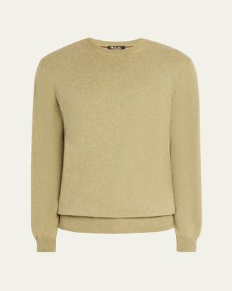 Loro Piana Mens Baby Cashmere Crewneck Sweater