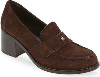 Tory Burch Double T Logo Loafer Pump in Dark Cocoa at Nordstrom, Size 8.5