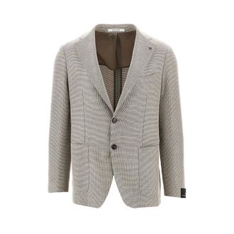 Tagliatore Cotton and wool canvas single-breasted jacket Man 46