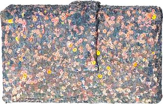 Simitri Classic Sequin Kitsch Clutch in Orange at Nordstrom, Size Small