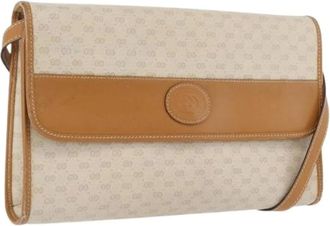 Gucci Pre-owned Cross Body Bags, female, Beige, Size: ONE SIZE Pre-owned PVC Shoulder Bag