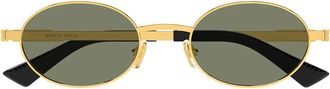 Bottega Veneta Sunglasses Bv1470 S 004 Gold/Green Unisex