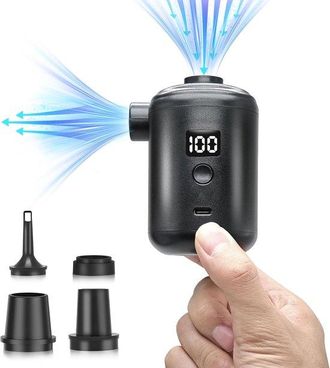 OEM Bomba De Aire El&eacute;ctrica Recargable Por Usb Para Colchones De Aire Y Flotadores - 3600 Mah, 280 L/min, Compacta Y Port&aacute;til