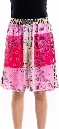 5 Progress Bandana Print Shorts - Dames - Korte Broeken - Veelkleurig - XS - Polyester - Korte Broeken