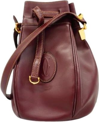 Cartier Pre-owned Bucket Bags, female, Red, Size: ONE SIZE Pre-owned Vintage Shoulder Bag