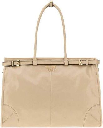 Prada Sand Leather Shoulder Bag Travertino N Borse A Mano