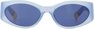 Jacquemus Ovalo Zonnebril - unisex - Accessoires - Blauw - Maat: ONE Size