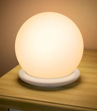 No Brand Luz Nocturna Infantil, Luz Nocturna Para Beb&eacute;s Con Control T&aacute;ctil, Temporizador Y 8 Colores Rgb Cambiantes, Luz Nocturna Led Port&aacute;til Recargable Por U